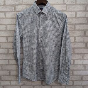 Men's Blue Patterned Shirt